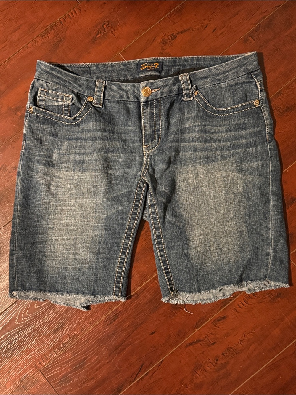 Seven7 Women’s Denim Bermuda Shorts - Blue